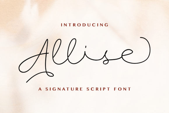 Allise: A Handwritten Font for Elegant Editorial Design