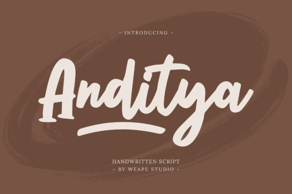Anditya: A Handwritten Font for Modern Campaigns