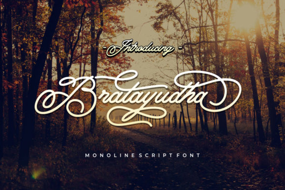 Bratayudha: The Elegant Script Font for Handmade Creators