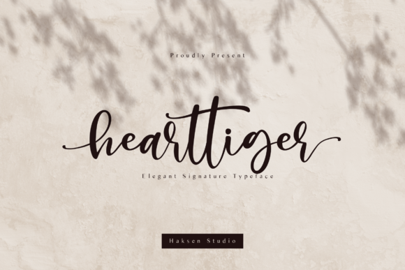 Hearttiger: A Flowing Handwritten Font for Brand Identity