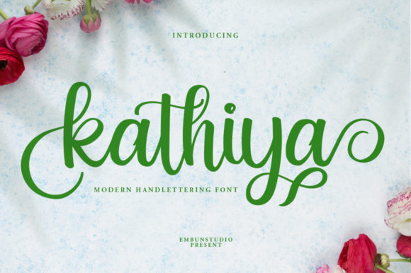Kathiya: A Modern Script Font for Web Design