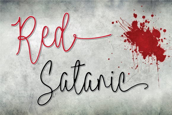 Red Satanic: A Romantic Script Font for Web Design