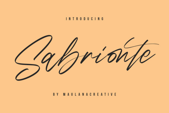 Sabrionte: The Elegant Handwritten Font for Campaigns